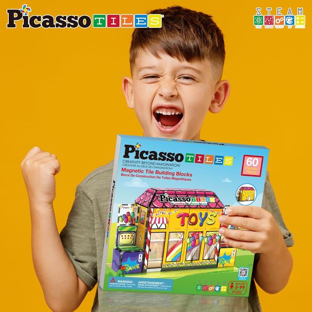Picasso Magnetic Tiles Toy Shop 60 - pieces - Marah Kids