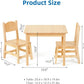 Oook Pine Toddler Table and Chairs Set - Marah Kids