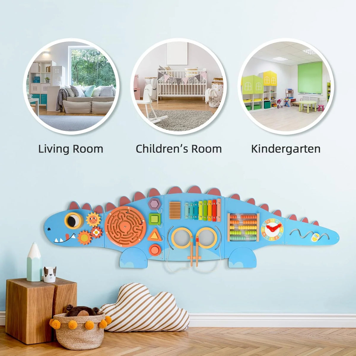 OOOK ACTIVITY WALL PANELS - ANKYLOSAURUS activity toys - view 7 | Marah Kids