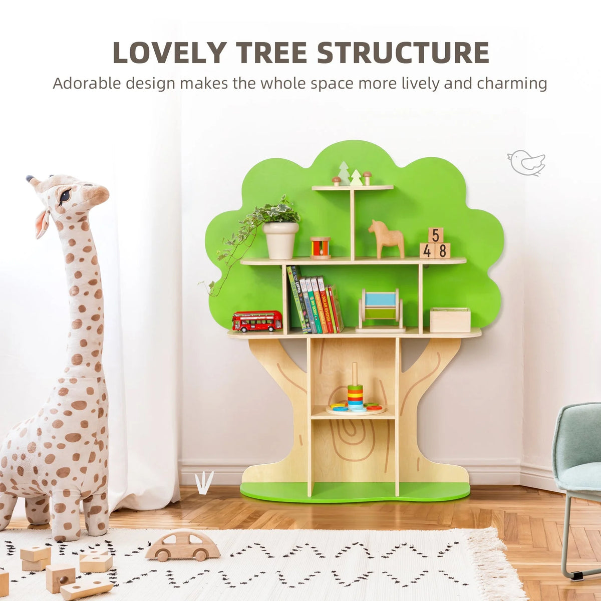 OOOK BOOKCASE - TREE kids furniture - view 3 | Marah Kids