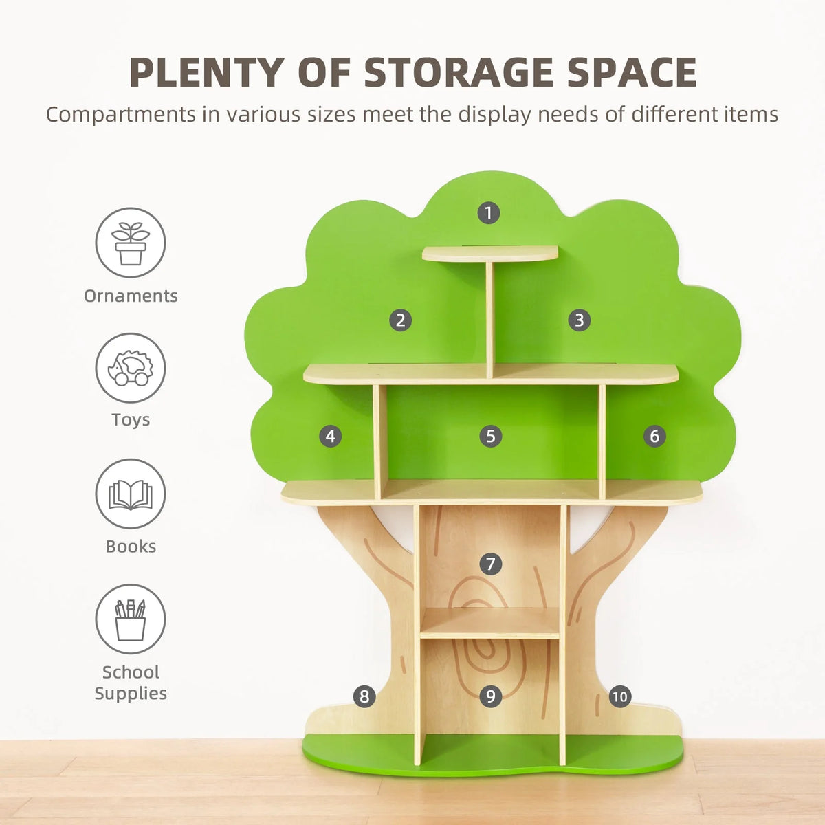 OOOK BOOKCASE - TREE storage - view 4 | Marah Kids