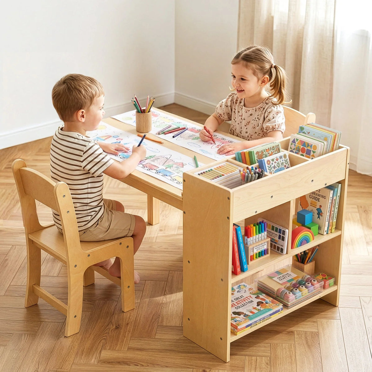 Oook Kids Art Table and Chairs with Integrated - Marah Kids