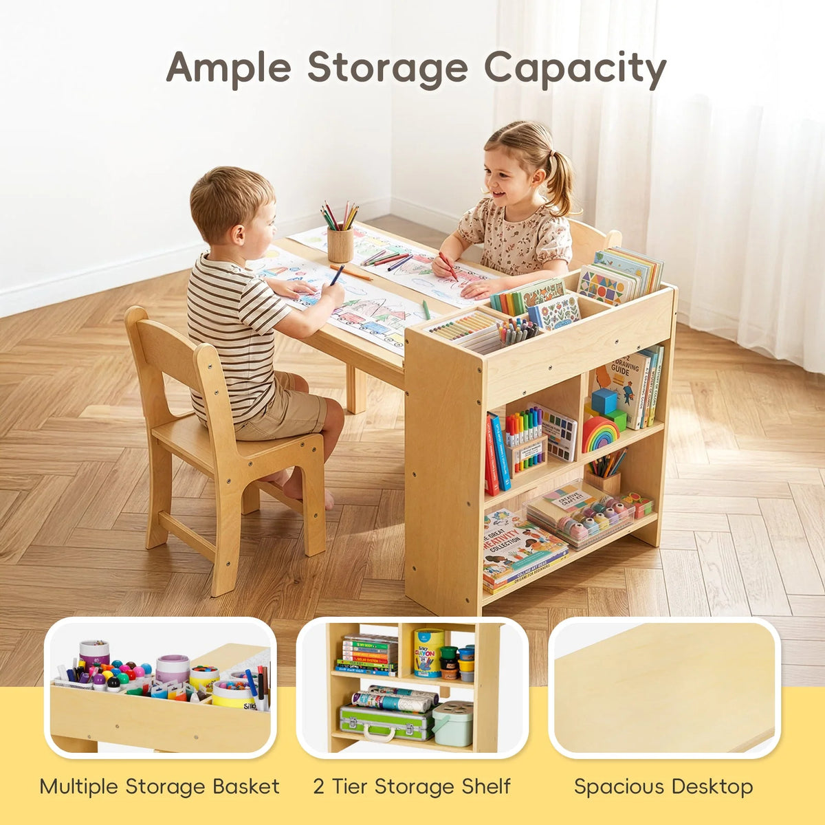 Oook Kids Art Table and Chairs with Integrated - Marah Kids