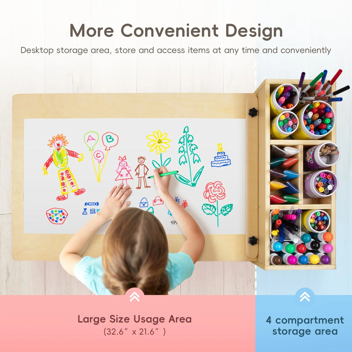 Oook Kids Art Table and Chairs with Integrated - Marah Kids