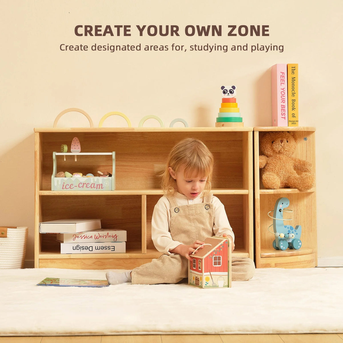 Oook XL Divided 2-Tier Shelf - Marah Kids