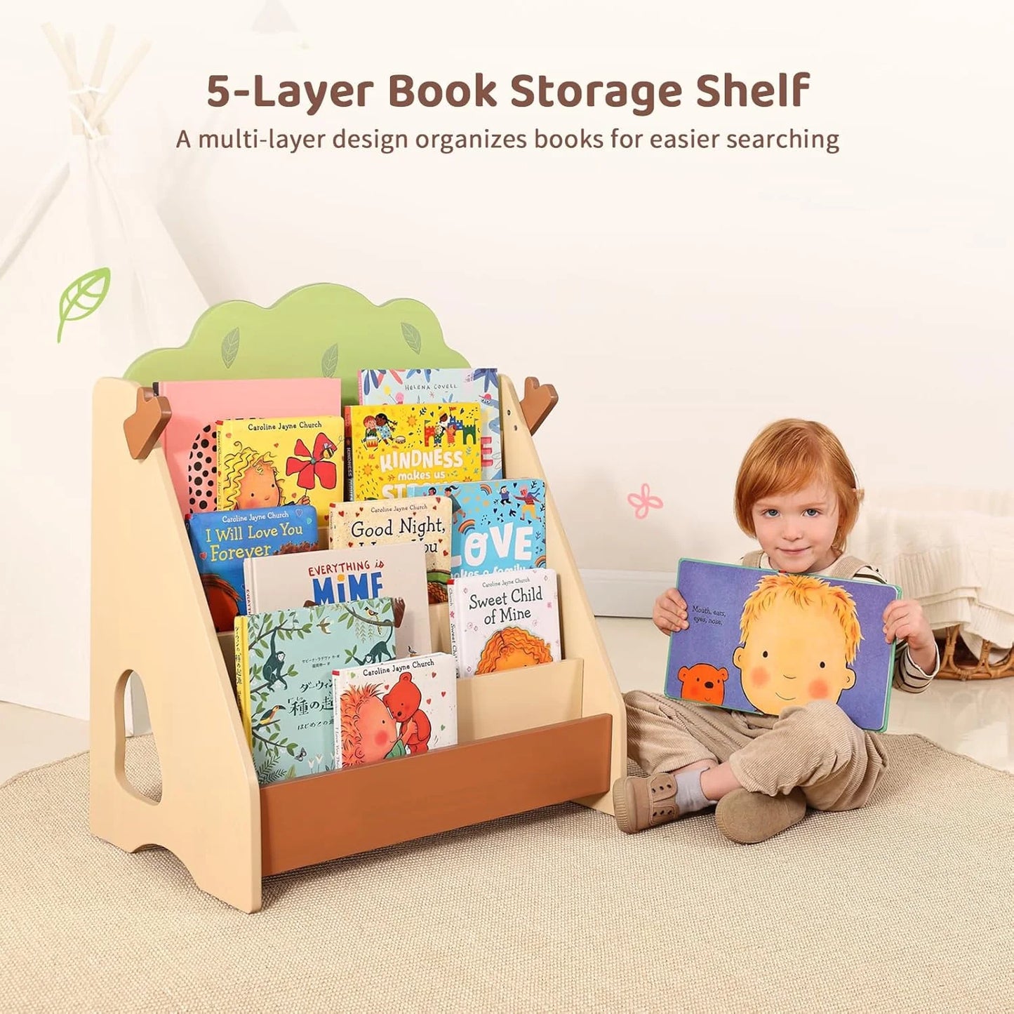 OOOK BOOKSHELF-TREE kids furniture - view 5 | Marah Kids