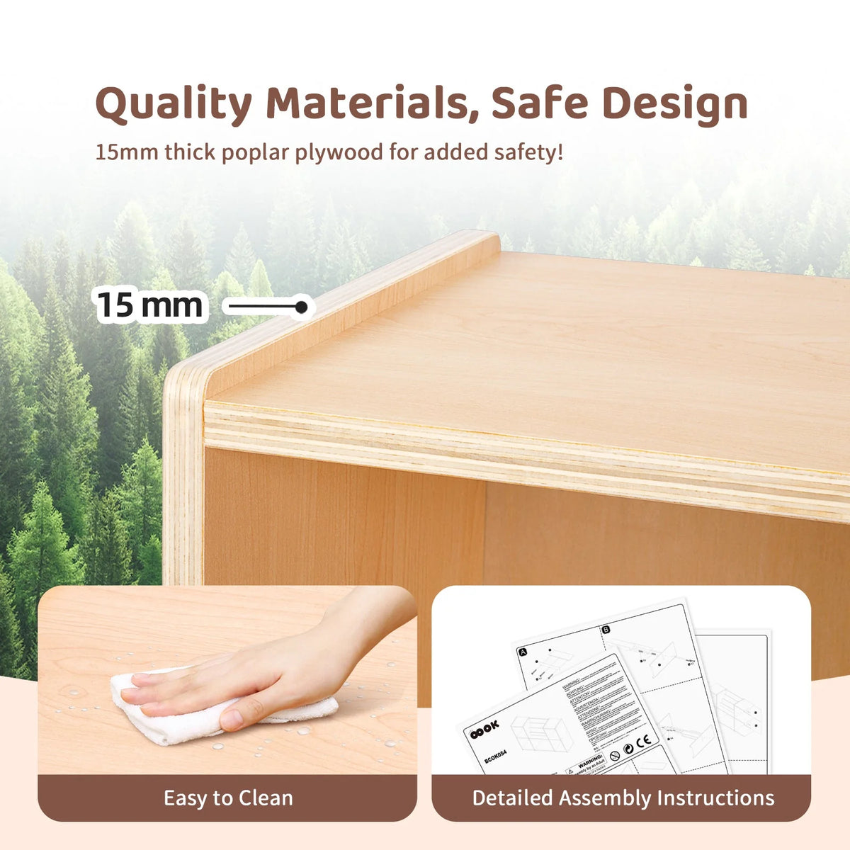 OOOK Montessori Shelf Cubby and Book Storage kids furniture - view 3 | Marah Kids