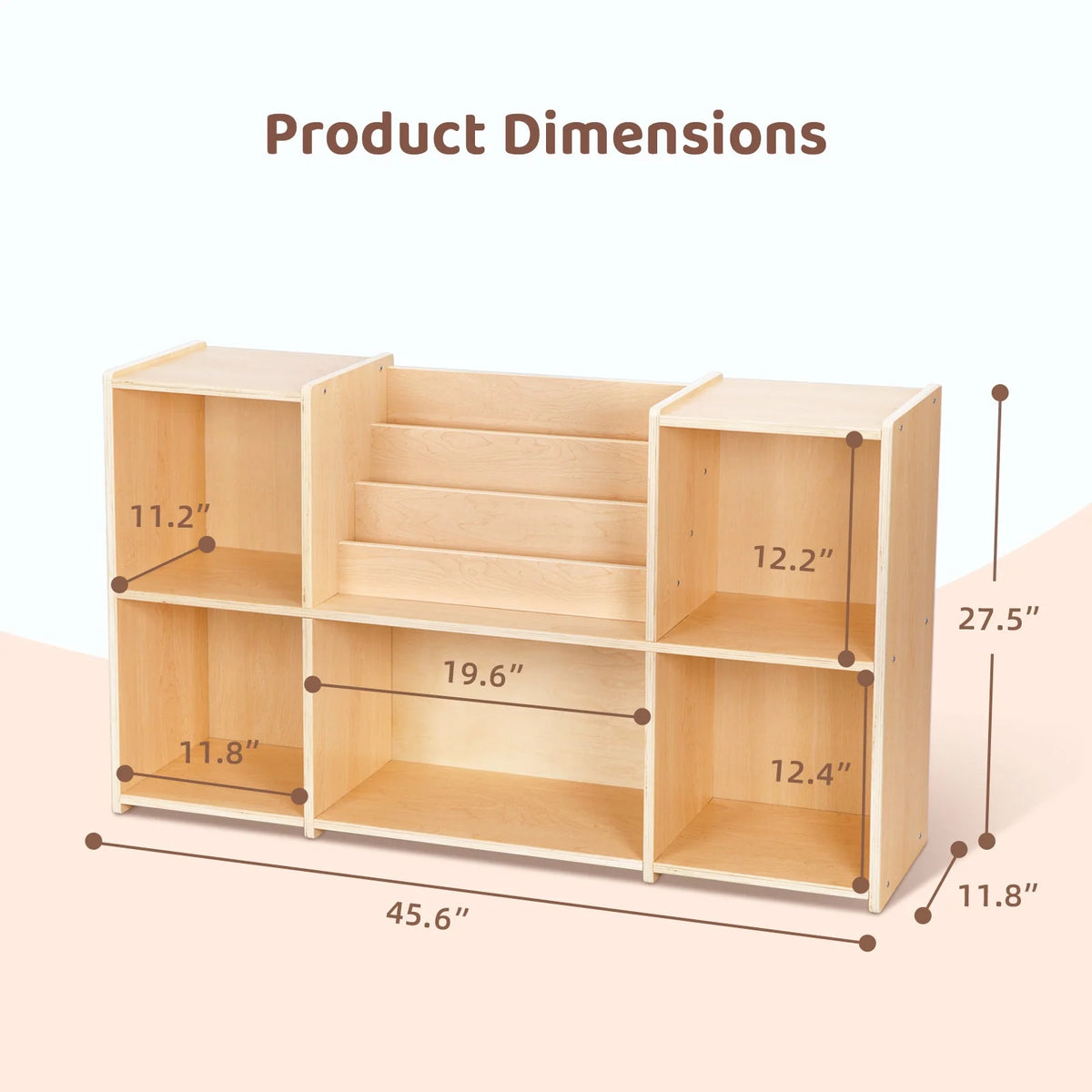 OOOK Montessori Shelf Cubby and Book Storage storage - view 4 | Marah Kids