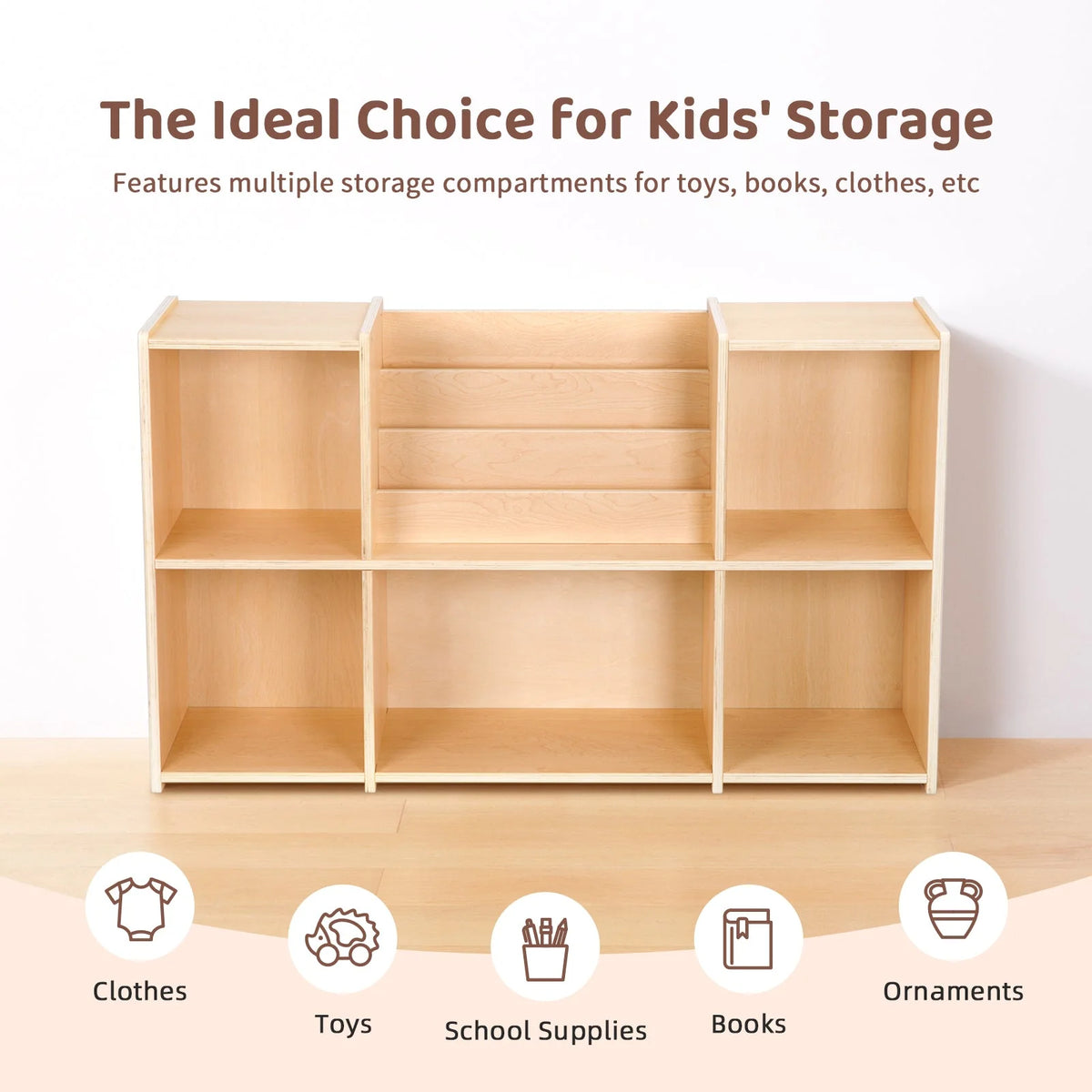 OOOK Montessori Shelf Cubby and Book Storage kids furniture - view 5 | Marah Kids