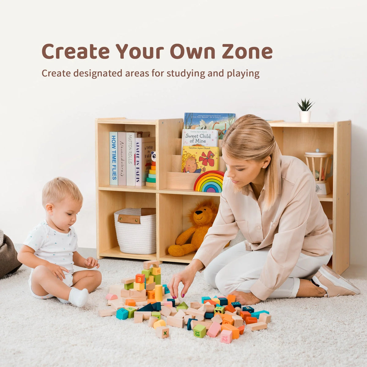 OOOK Montessori Shelf Cubby and Book Storage storage - view 6 | Marah Kids