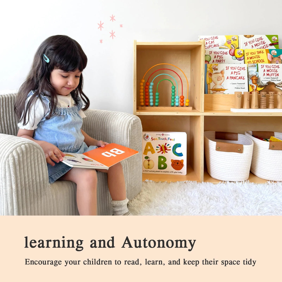 OOOK Montessori Shelf Cubby and Book Storage kids furniture - view 7 | Marah Kids
