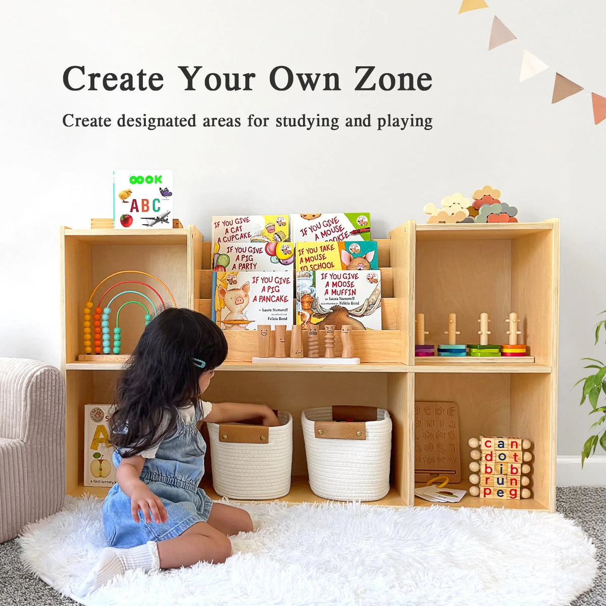 OOOK Montessori Shelf Cubby and Book Storage storage - view 8 | Marah Kids