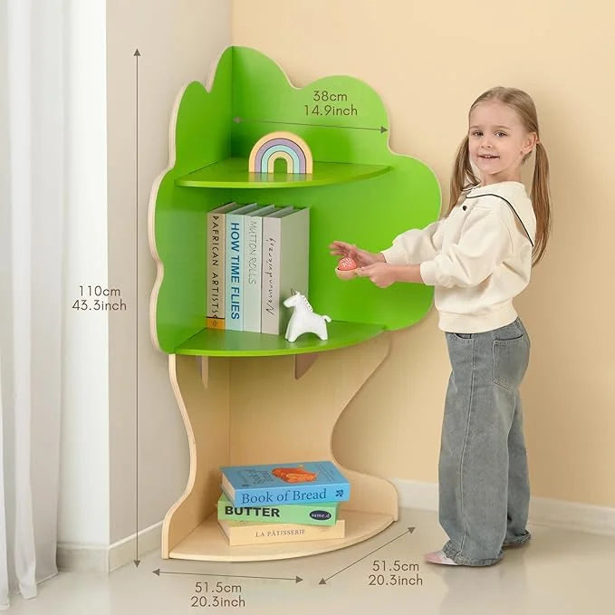 OOOK Tree-Shaped Corner Shelf storage - view 4 | Marah Kids