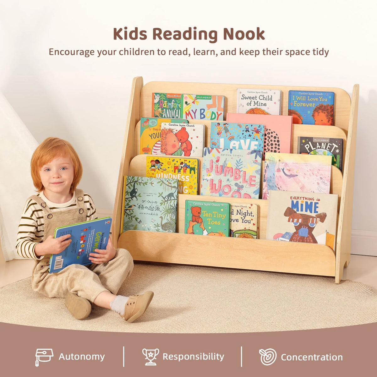 OOOK Tiered Bookcase kids furniture - view 3 | Marah Kids