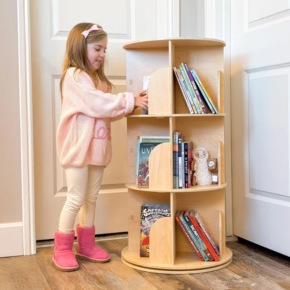 OOOK 3-Tier Rotating Bookshelf storage - view 8 | Marah Kids