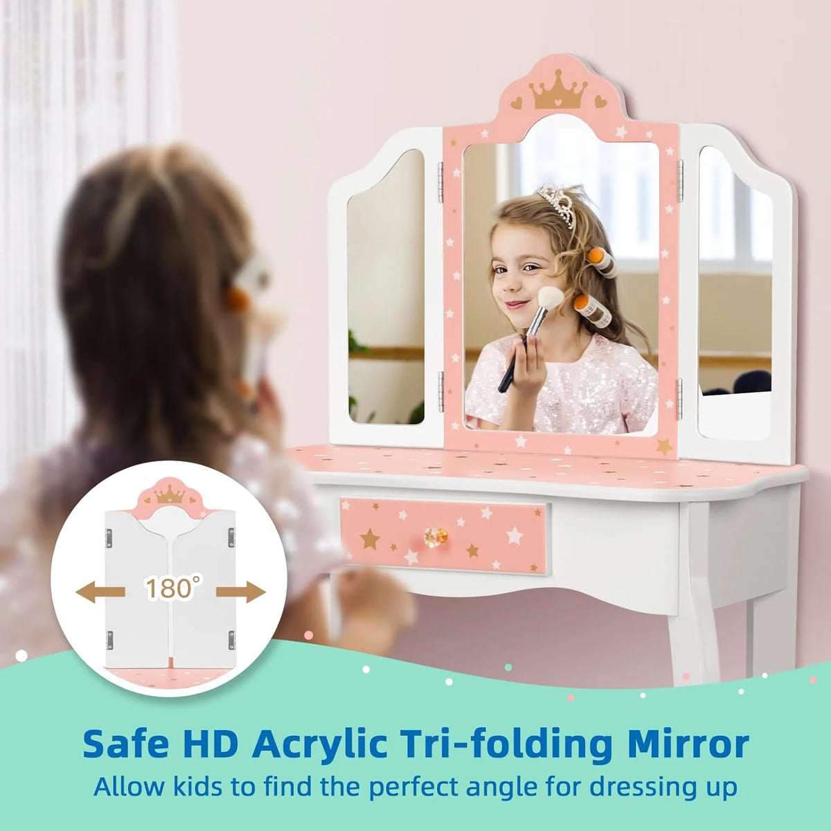 OOOK Princess Vanity Table kids furniture - view 4 | Marah Kids