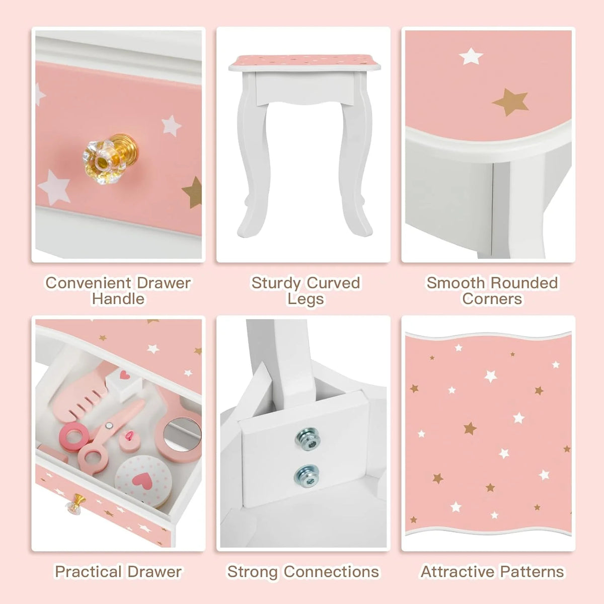 OOOK Princess Vanity Table kids furniture - view 6 | Marah Kids