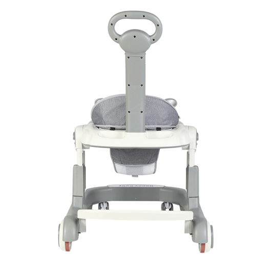 5 in 1 Baby Push Walker Sit - to - Stand Learning Walker Kids Rocking - Grey 6 - 24 Months - Marah Kids