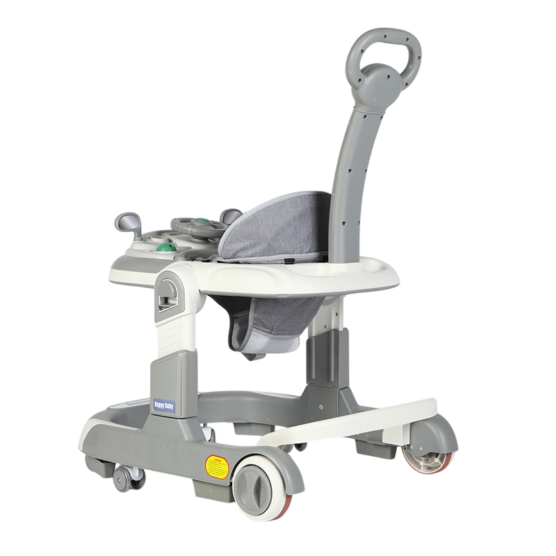 5 in 1 Baby Push Walker Sit - to - Stand Learning Walker Kids Rocking - Grey 6 - 24 Months - Marah Kids