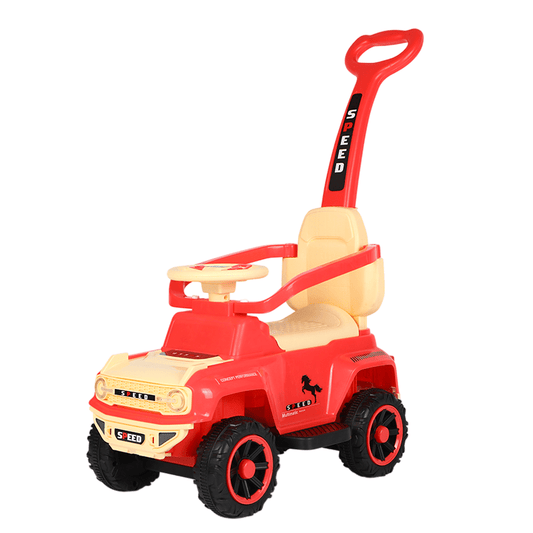 Best Push Ride - On Car With Push Bar, Music & Lights, Backrest, 1 to 5 years - Beige - Marah Kids