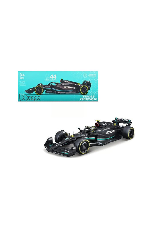 Bburago 2023 Mercedes-AMG W14 E Formula 1 #44 Lewis Hamilton 1:24 Scale Diecast Model