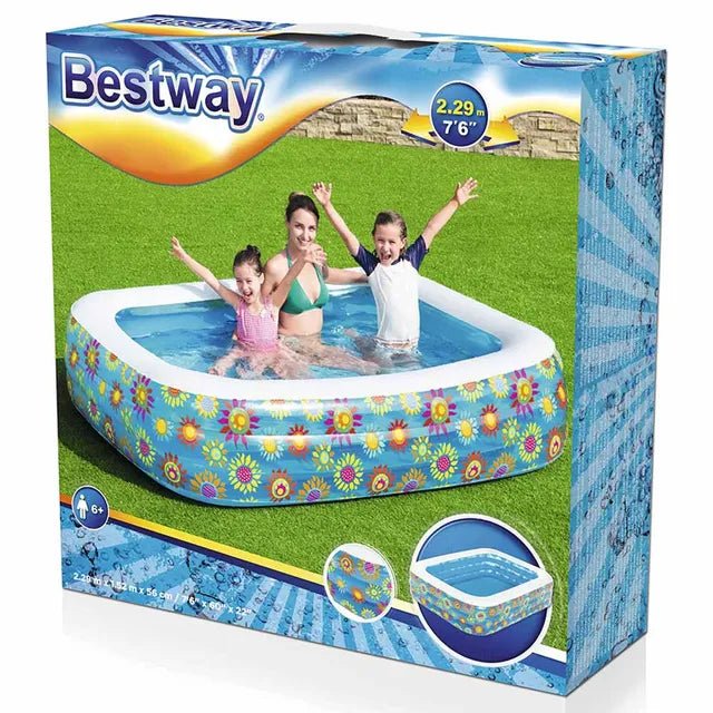 Bestway Pool Happy Flora Kids 229X152X56Cm - Marah Kids
