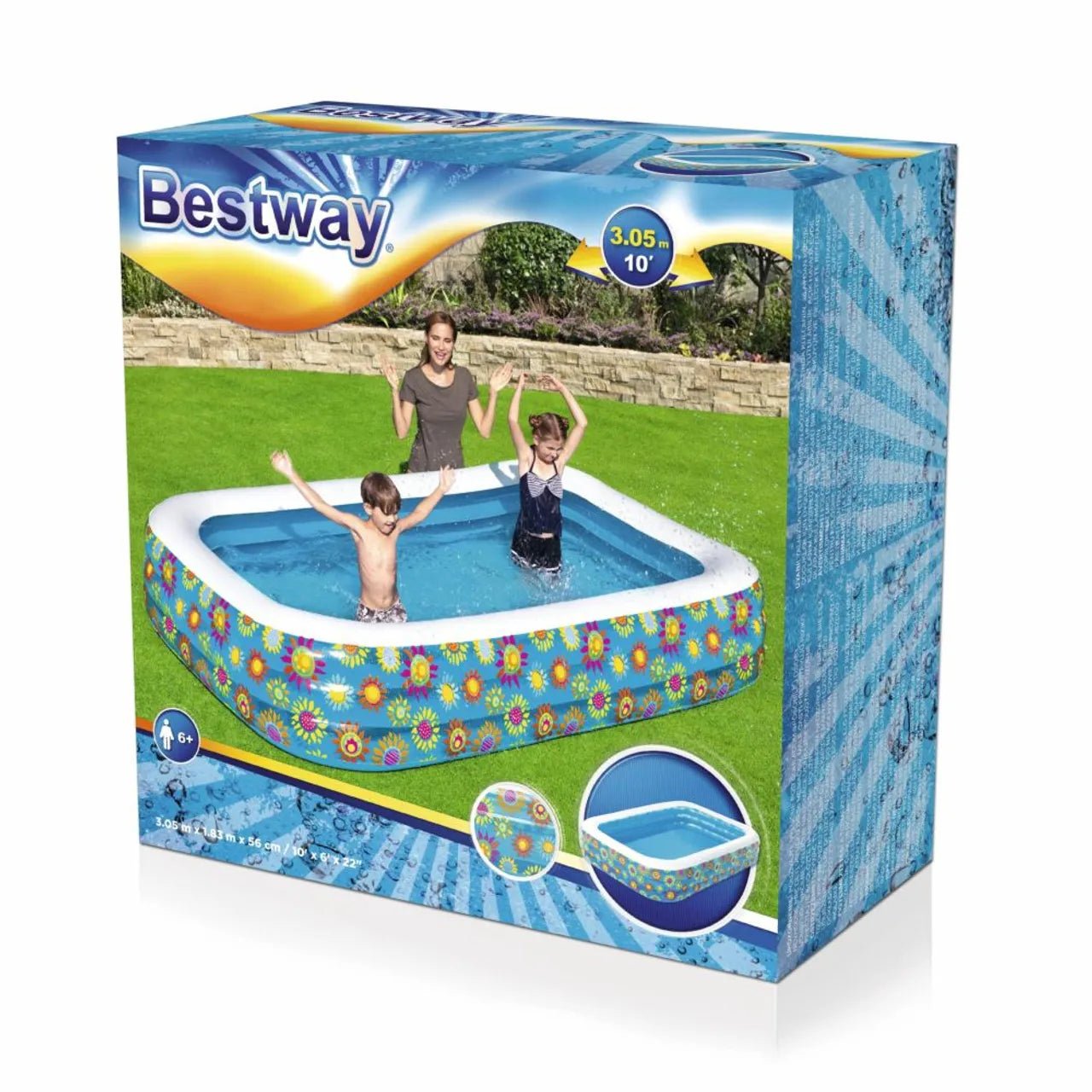 Bestway Pool Happy Flora Kid 305 x 183 x 56 cm - Marah Kids