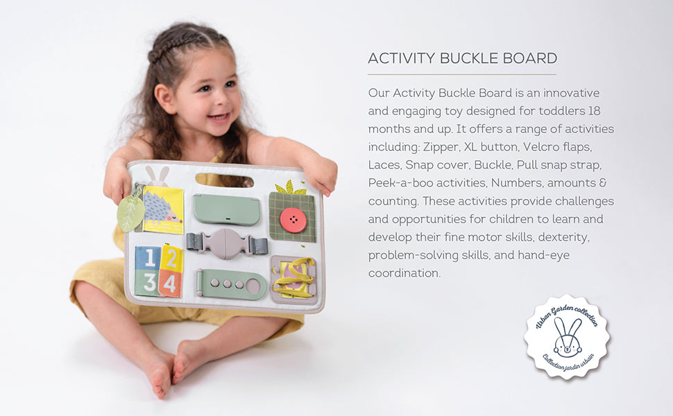 Taf Toys Activity Buckles Board | Montessori Learning Toy
