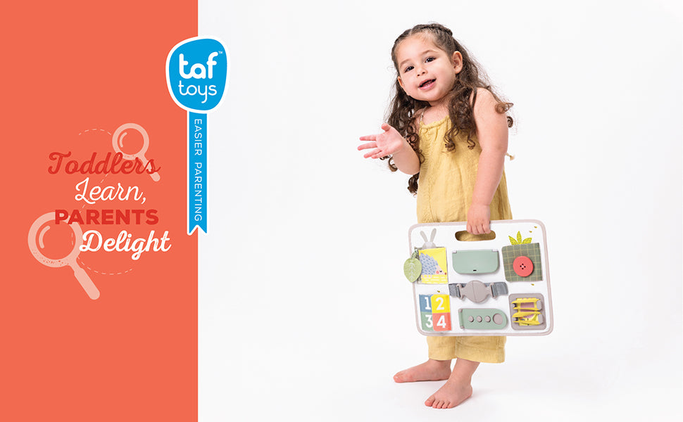 Taf Toys Activity Buckles Board | Montessori Learning Toy