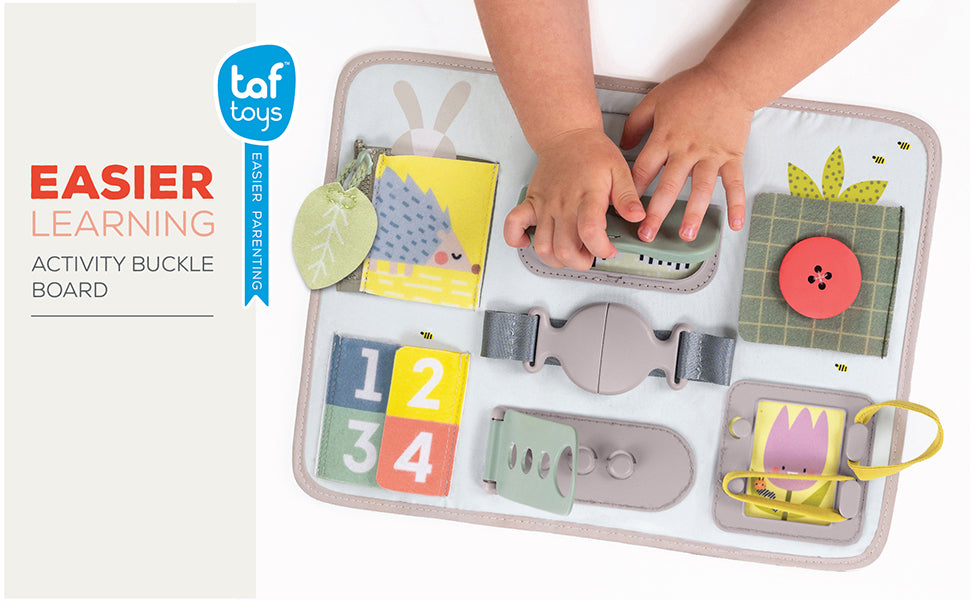 Taf Toys Activity Buckles Board | Montessori Learning Toy