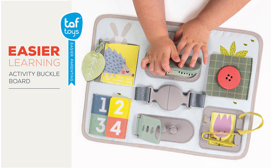 Taf Toys Activity Buckles Board | Montessori Learning Toy