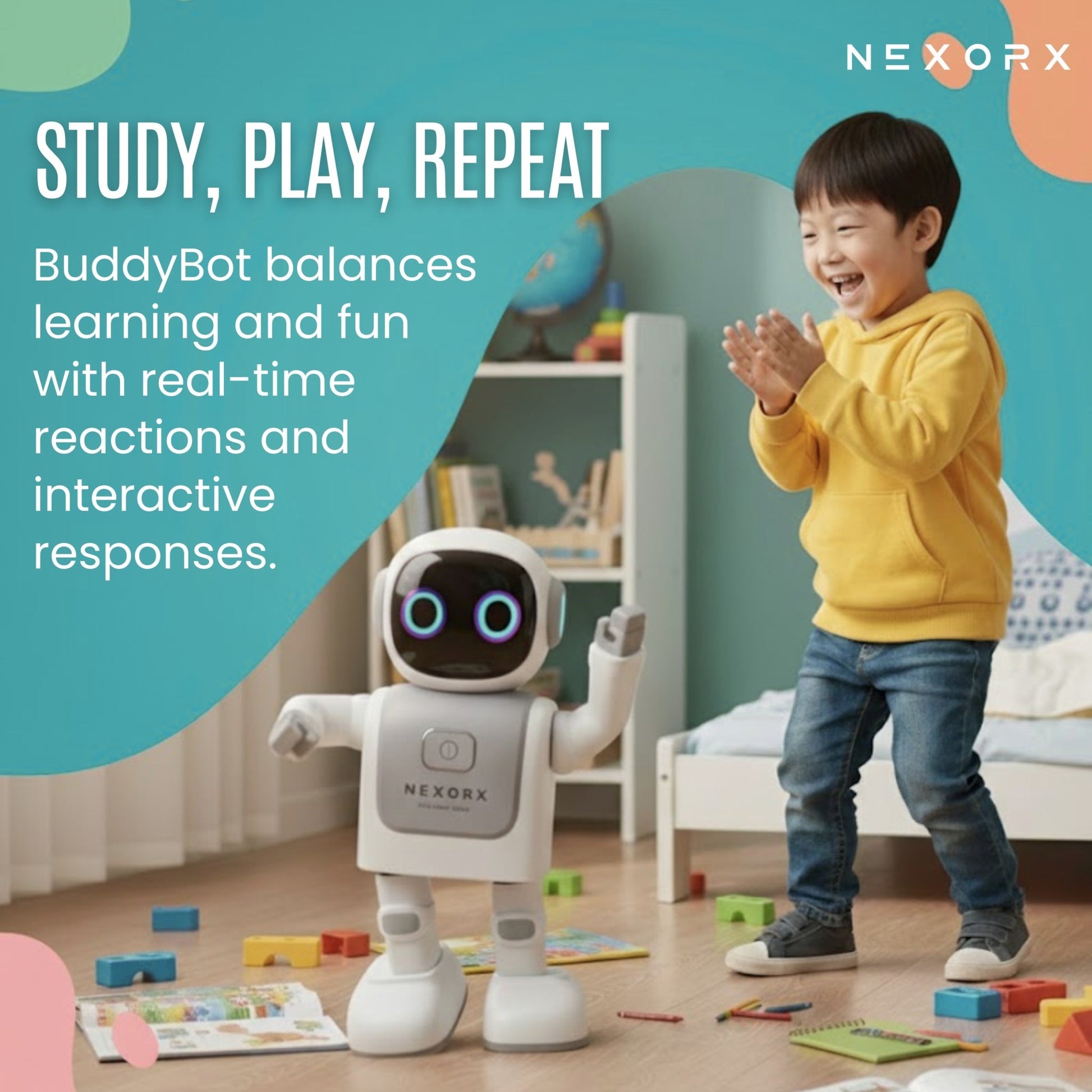 NEXORX Kids Robot with BT Speaker – Grey - Marah Kids