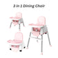 3 in 1 High Chair - Pink - Marah Kids