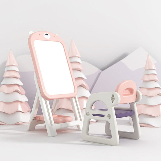 Bear Drawing Board and Chair Set - Pink - Marah Kids