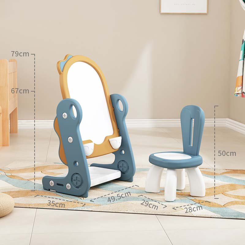 Lovely Baby - Drawing Board & Chair - Blue - Marah Kids