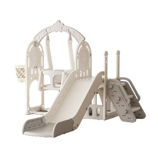 Crown Slide & Swing Set w/ Basketball Hoop - Marah Kids