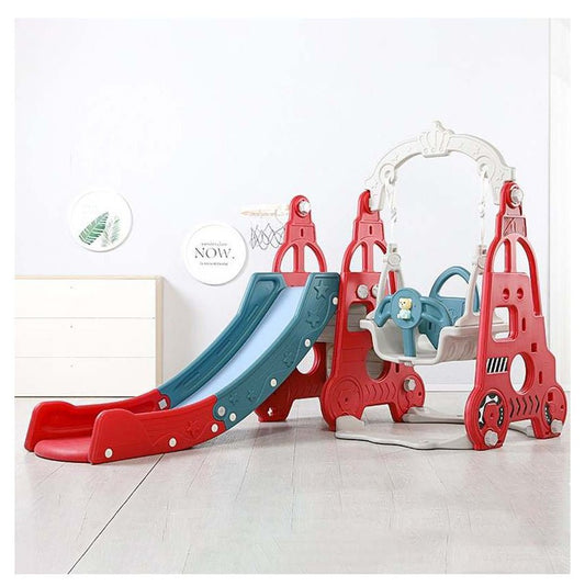 Lovely Baby - Car Slide & Swing Set W/ Basketball Hoop - Marah Kids