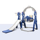 Slide & Swing Set W/ Basketball Hoop - Blue - Marah Kids