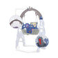 Slide & Swing Set W/ Basketball Hoop - Blue - Marah Kids
