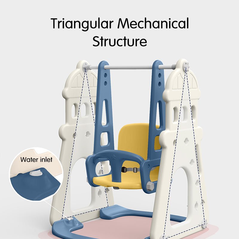 Slide and Swing Set with Basketball Hoop and Football Goal - Marah Kids
