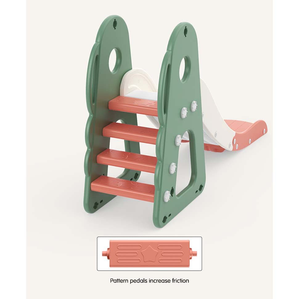 Slide & Swing Set W/Basketball Hoop & Football Goal - White - Marah Kids