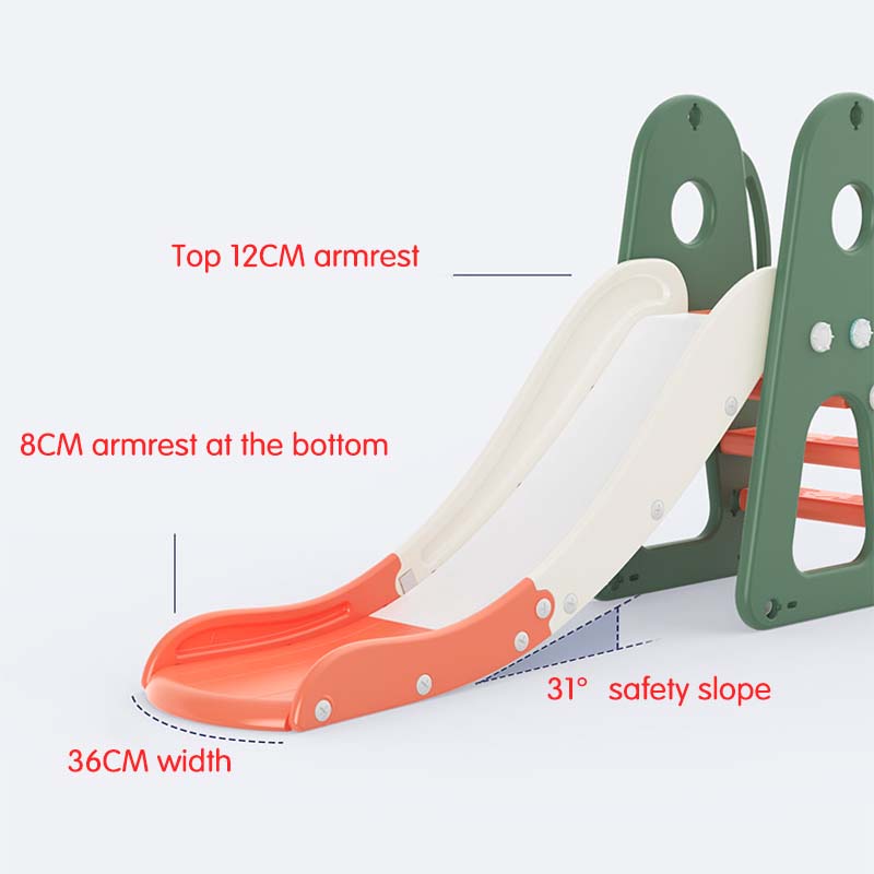 Slide & Swing Set W/Basketball Hoop & Football Goal - White - Marah Kids