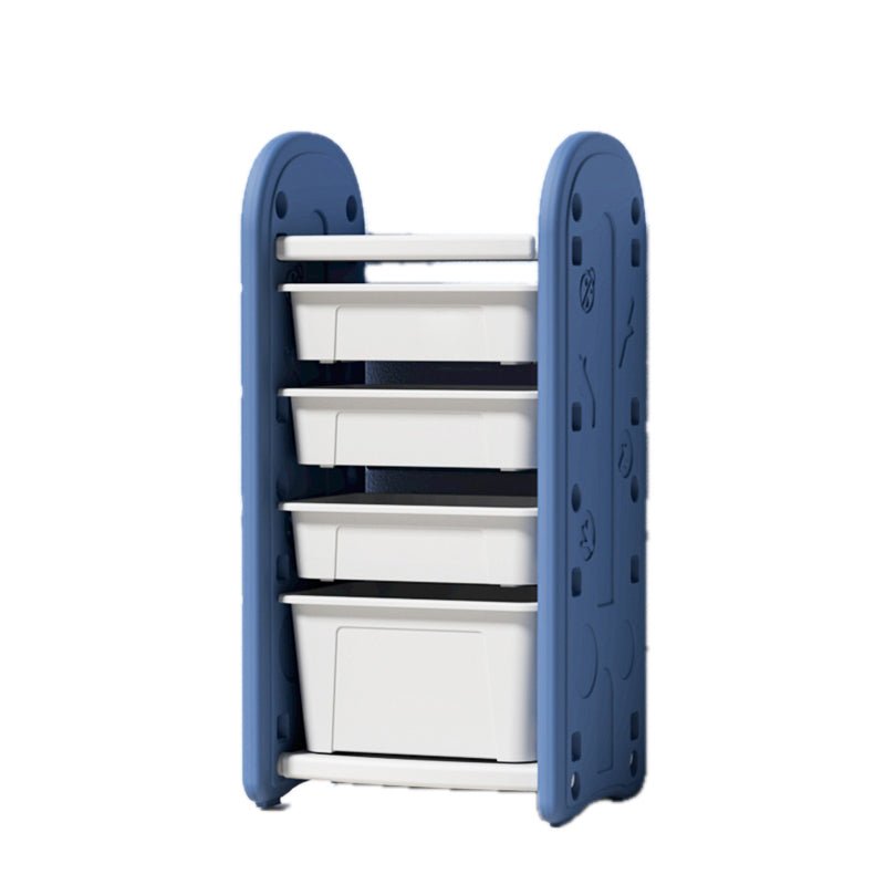 Lovely Baby - Storage Rack With 4 Boxes - Blue - Marah Kids