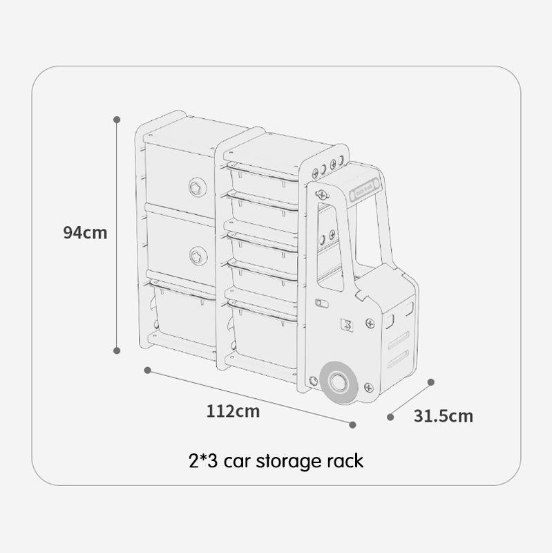 Lovely Baby - Storage Rack Truck - Pink - Marah Kids