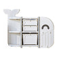 Lovely Baby - Whale Storage Rack With 3 Boxes - White - Marah Kids