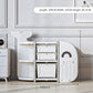 Lovely Baby - Whale Storage Rack With 3 Boxes - White - Marah Kids