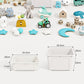 Lovely Baby - Whale Storage Rack With 3 Boxes - White - Marah Kids