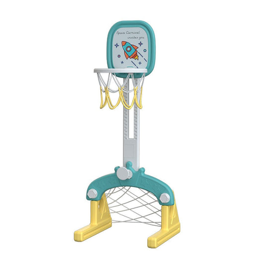 Lovely Baby - Basketball Stand With Football Goal - Green/Yellow - Marah Kids