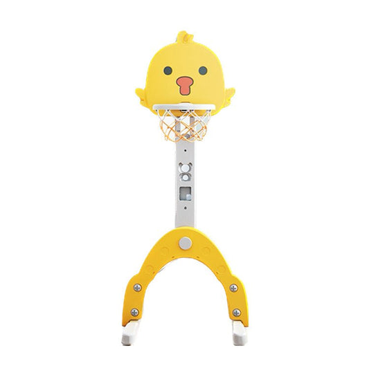 Basketball Stand w/ Football Goal - Yellow - Marah Kids