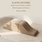 Indoor Soft Play Foam Steps - Brown - Marah Kids